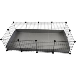 C&C Jaula Modular para Roedores 4x2, 145x75 cm, Plata / Negro