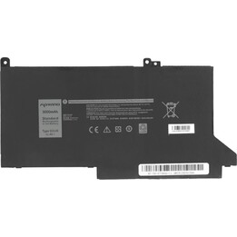 Movano Batería compatible para portátil Dell 7280 11.4V 3000 mAh