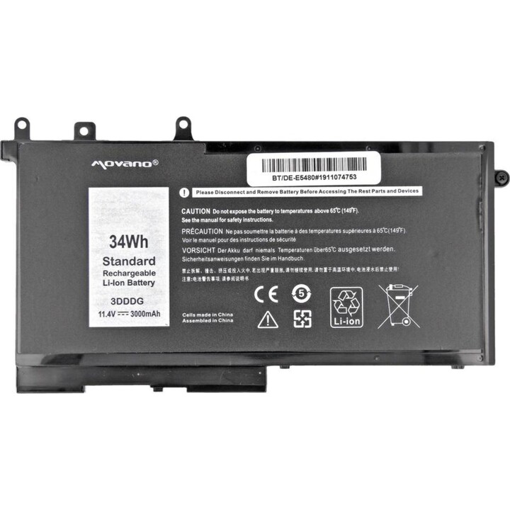 Movano Compatible Battery for Dell Latitude E5280 Laptop 11.4V 3000 mAh