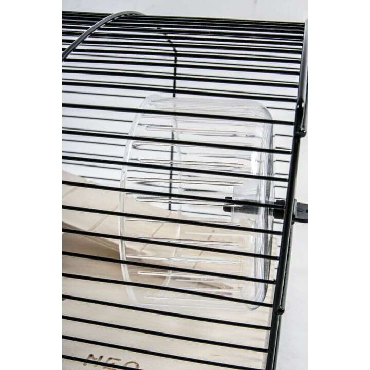 ZOLUX Cage Neo Panas Small com tigela de vidro, preto