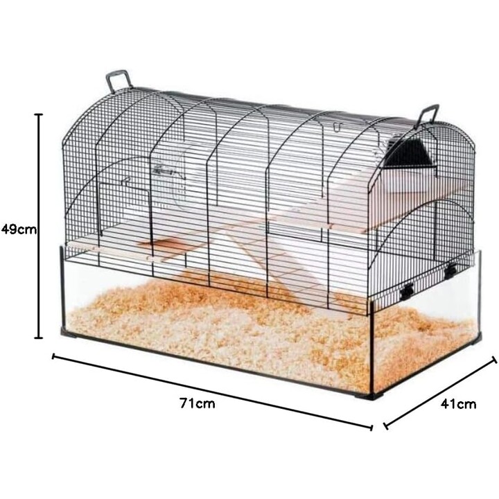 ZOLUX Cage NeoPanas XL with glass cuvette, black