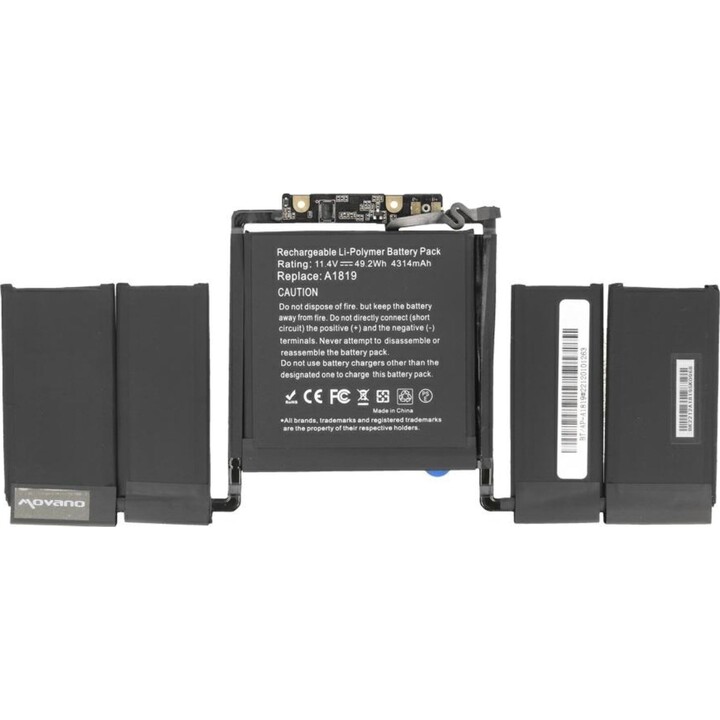 Bateria compatível Movano para laptop Apple A1370 11,4V 4314mAh