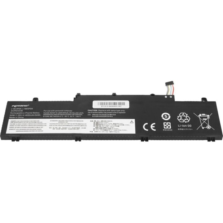 Batterie compatible Movano pour ordinateur portable Lenovo L20L3PD4 11,55 V 4650 mAh