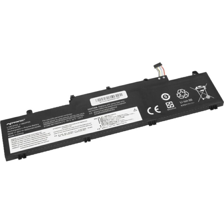 Batterie compatible Movano pour ordinateur portable Lenovo L20L3PD4 11,55 V 4650 mAh