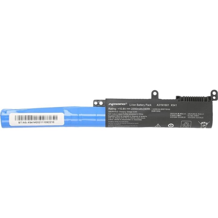 Batterie compatible Movano pour ordinateur portable Asus A31N1601 10,8 V 2200 mAh
