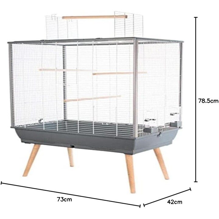 Vogelkäfig Zolux Neo Jili H80 Grau