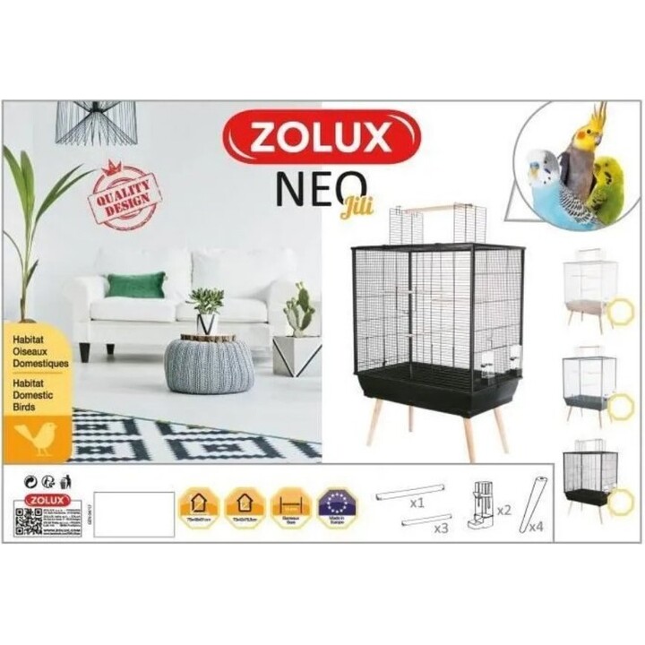 Bird Cage Zolux Neo Jili H80 Black