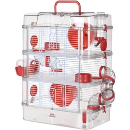 Zolux Rody3 Trio, gaiola para roedores 53 x 27 x 41 cm, Vermelho