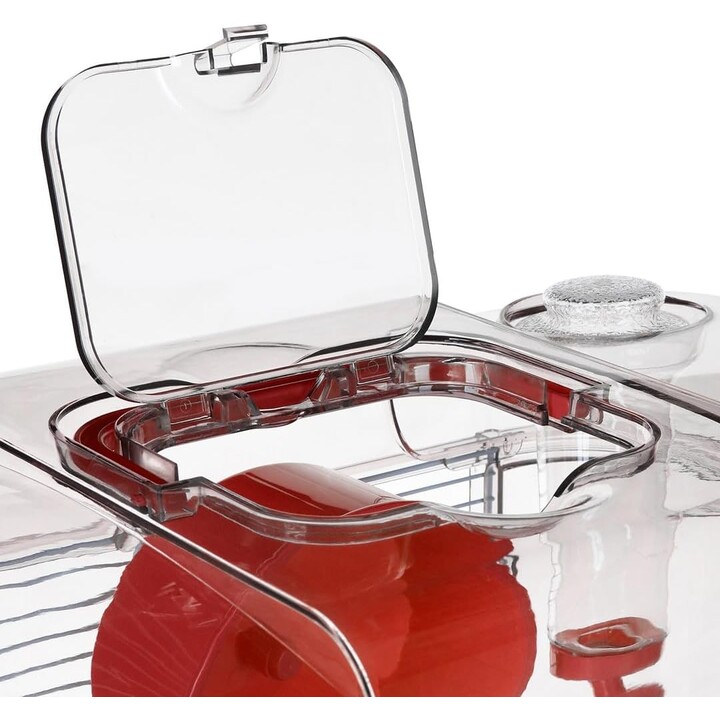 Zolux Rody3 Trio, gaiola para roedores 53 x 27 x 41 cm, Vermelho