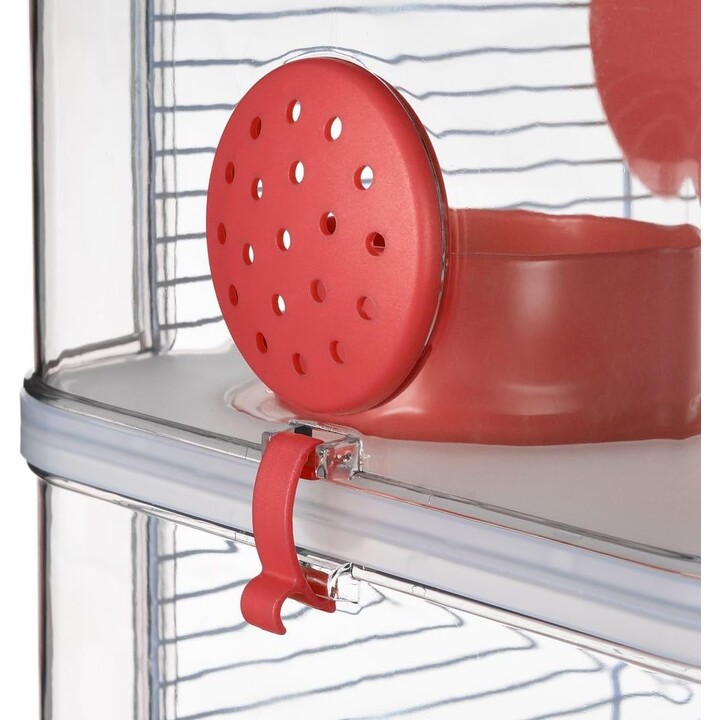 Zolux Rody3 Trio, jaula para roedores 53 x 27 x 41 cm, Rojo