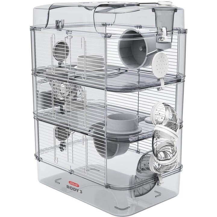Zolux Rody3 Trio, gabbia per roditori 43 x 20 x 31 cm, bianco