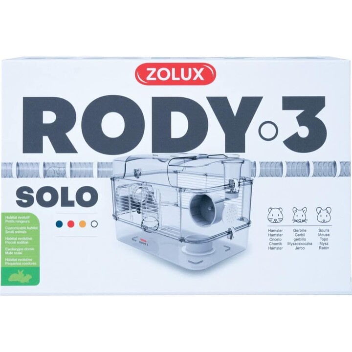 Zolux Rody3 Trio, gabbia per roditori 28 x 41 x 67 cm, bianco