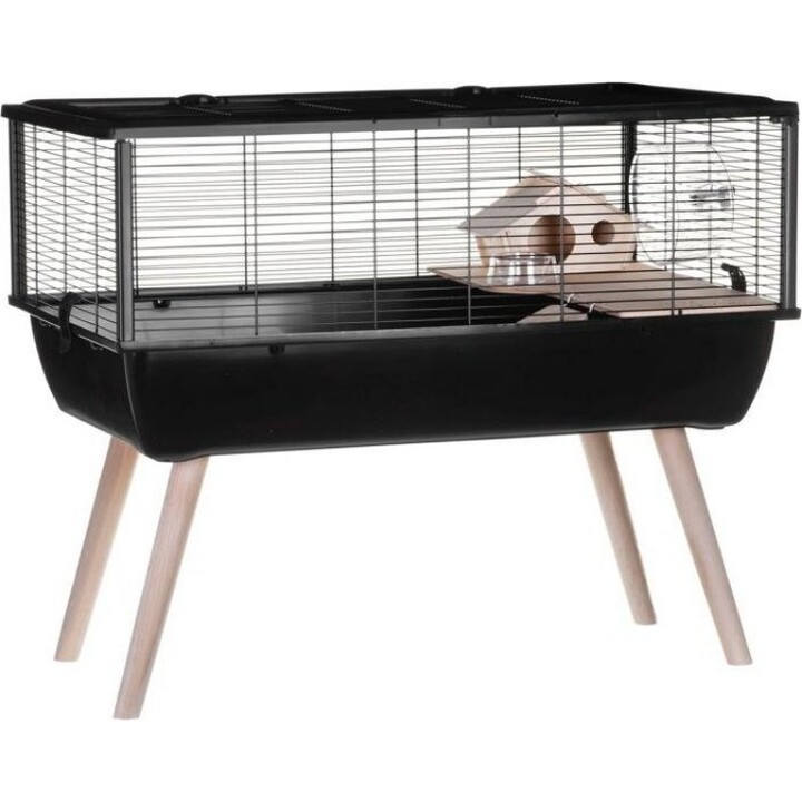 Zolux Cage Neo Nigha, jaula para roedores 77,5 x 47,5 x 64,5 cm, Negro