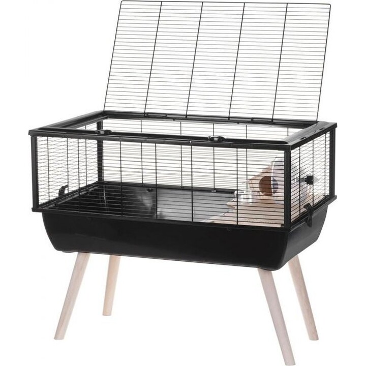 Zolux Cage Neo Nigha, jaula para roedores 77,5 x 47,5 x 64,5 cm, Negro