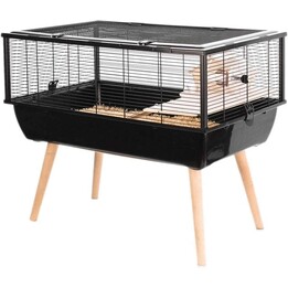 Zolux Cage Neo Nigha, gabbia per roditori 77,5 x 47,5 x 64,5 cm, nero