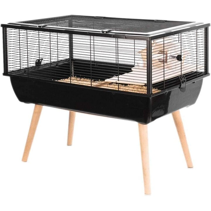 Zolux Cage Neo Nigha, jaula para roedores 77,5 x 47,5 x 64,5 cm, Negro