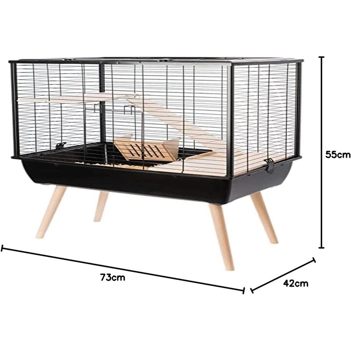 Zolux Cage Neo Muki, gabbia per roditori 77,5 x 47,5 x 87,5 cm, nero