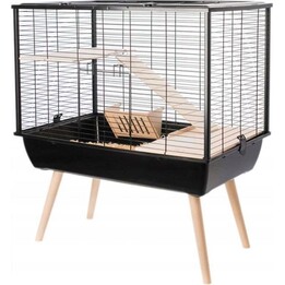 Zolux Käfig Neo Muki, Nagetierkäfig 77,5 x 47,5 x 87,5 cm, Schwarz
