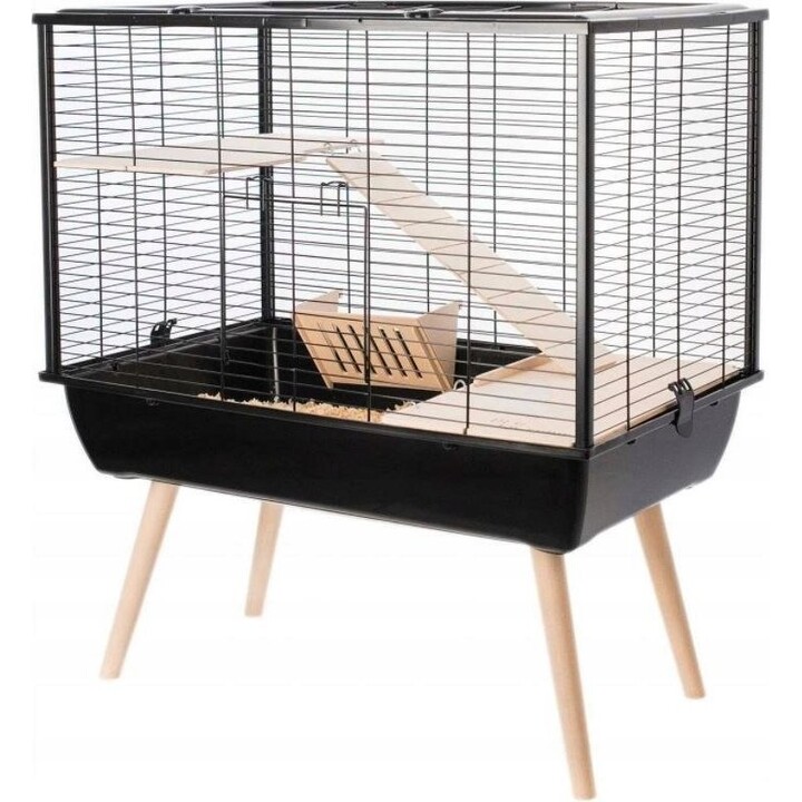 Zolux Cage Neo Muki, gabbia per roditori 77,5 x 47,5 x 87,5 cm, nero