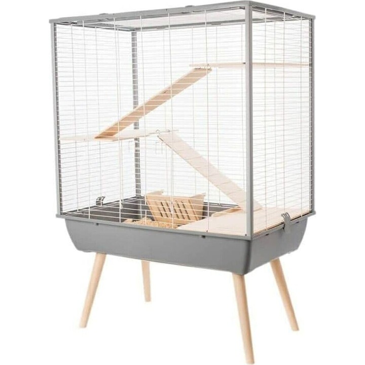 Zolux Neo Cosy H80, Cage for Rodents, 77.5 x 47.5 x 109 cm, Gray