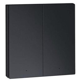 Aqara H1 Model Wireless Dual Switch, Zigbee 3.0 Compatible, Anthracite Grey