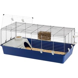 Jaula para conejos Ferplast Rabbit 120, 118 x 58,5 x h 49,5 cm, Azul
