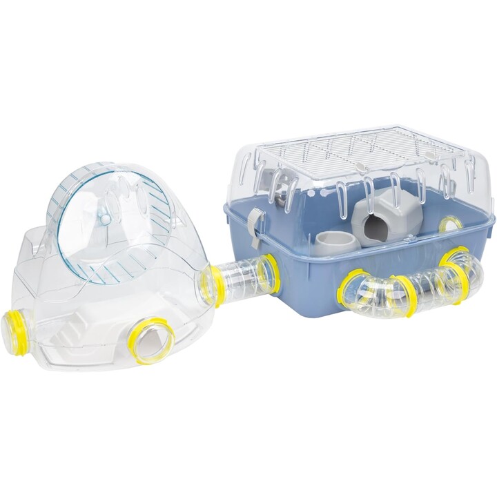 Jaula para hámster Ferplast COMBI 2, 79,5 x 29,5 x h 26,3 cm, Azul