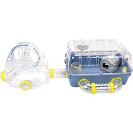 Jaula para hámster Ferplast COMBI 2, 79,5 x 29,5 x h 26,3 cm, Azul