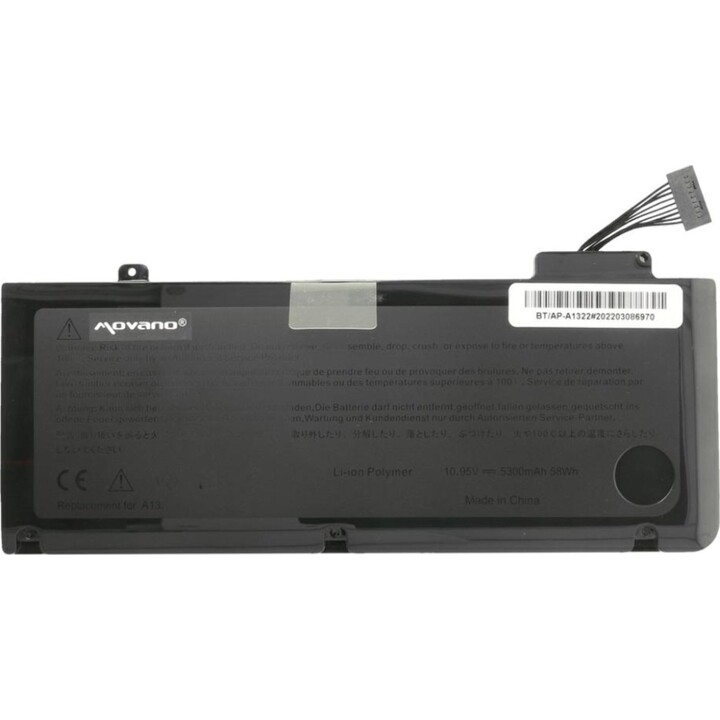 Movano Compatible Battery for Apple A1322, A1278 Laptop (2009/2010/2011) 10.95V 58Wh