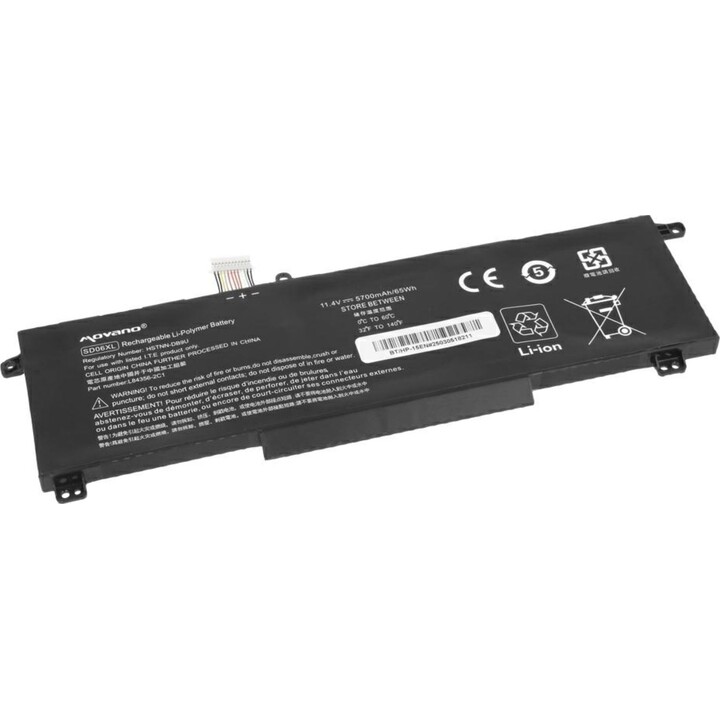 Bateria compatível Movano para laptop HP SD06XL 11,4V 5700mAh