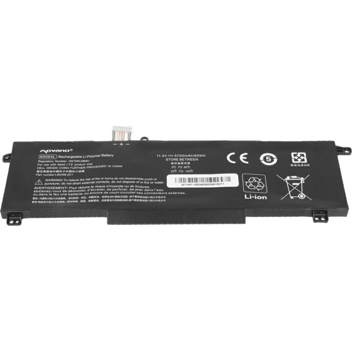 Bateria compatível Movano para laptop HP SD06XL 11,4V 5700mAh