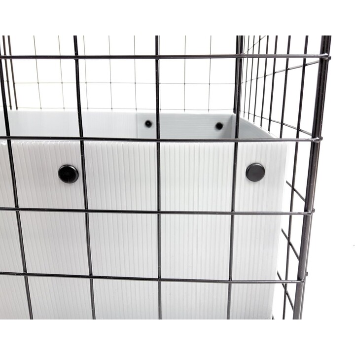 C&C Gaiola modular 3x2 110x75 cm cobaia, ouriço, cinza prateado