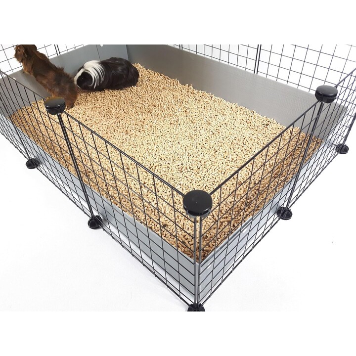 C&C Modular Käfig 3x2 110x75 cm Meerschweinchen, Igel, silbergrau