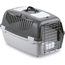 Stefanplast Deluxe Gulliver 3 mit Schale, Metalltür, 40 x 38 x 61 cm, Grau