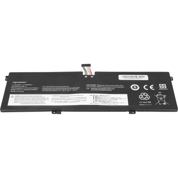 Bateria compatível Movano para laptop Lenovo L17C4PH1 7,6V 7600mAh