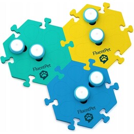 Flic FluentPet Basic Key Vocal Kit, 6 tasti con cuscinetti in schiuma per cani o gatti, Multicolore