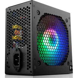 Fuente alimentacion ATX 700W Darkflash Aigo Warrior AK700 / RGB / Eficiencia 80% / Fan 12cm Negra