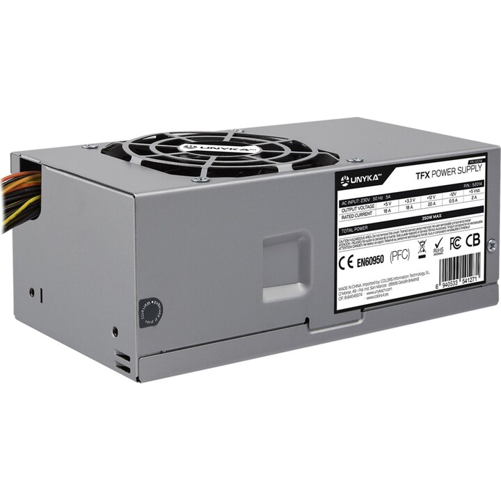 UNYKA52014 Unykach TFX 350W Power Supply, 20+4 Pin Silver