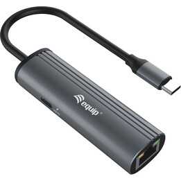 equip 133486 USB-C to RJ45 Gigabit adapter + 100W PD black