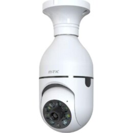 MTK Cámara de Videovigilancia con conector de bombilla TR9203, seguimiento automático, detección de movimiento, 360 grados