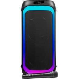 ZEN AERO Bluetooth 5.0-Lautsprecher, RGB-Beleuchtung, Micro-SD-Karte, 1x kabelloses Mikrofon, 3600-mAh-Akku