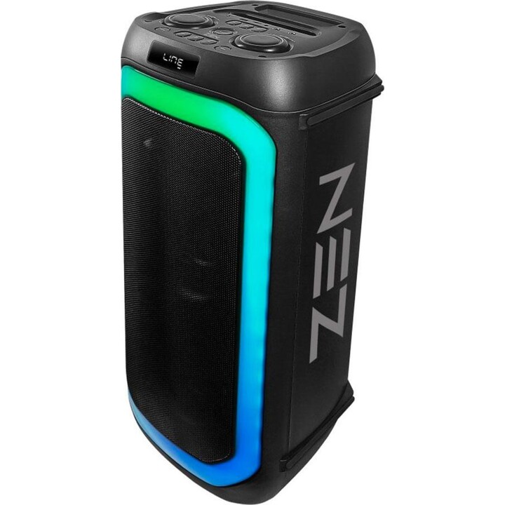 ZEN AERO Bluetooth 5.0-Lautsprecher, RGB-Beleuchtung, Micro-SD-Karte, 1x kabelloses Mikrofon, 3600-mAh-Akku