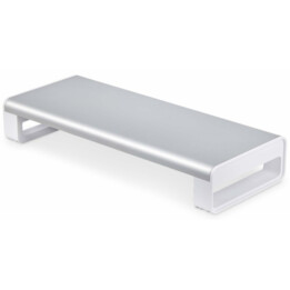 StarTech.com Ergonomischer Monitorständer, bis 15kg, Feste Höhe 9cm, Schreibtisch Bildschirmerhöhung/Monitorerhöhung, Laptop Hal