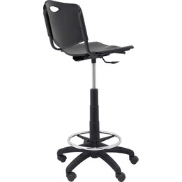 Piqueras Y Crespo Robledo Hocker, PVC, schwarzes Drehrad
