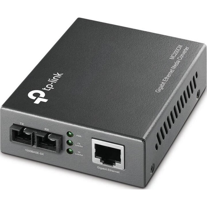 TP-Link MC200CM conversor de mídia Gigabit preto