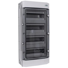 Contenitore per installazione a parete, plastica, IP65, 4a fila, 12 moduli, 1500 V CC
