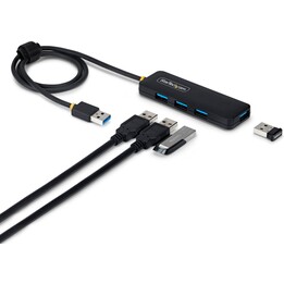 StarTech.com Hub USB-A de 4 Puertos - 5 Gbps - Ladrón USB Alimentado por el Bus USB - Concentrador de 4 Puertos - Plástico PCR -