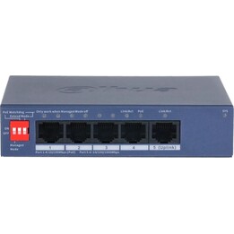 Switch|DAHUA|DH-CS4005-4ET1GT-36|Tipo L2|Porte PoE 4|40 Watt|CS4005-4ET1GT-36