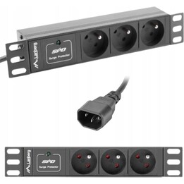 Striscia di alimentazione Lanberg Rack 10" (1U, 10A, 3X 230V PL)