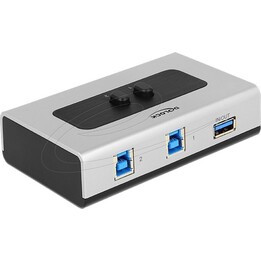 DELOCK Switch 2 porte USB 3.0 manuale bidirezionale Delock